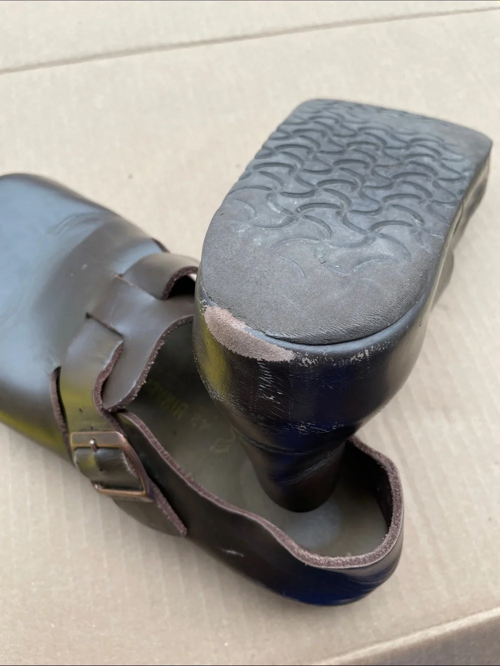 Birkenstock Brown Leather Slip-On Loafers